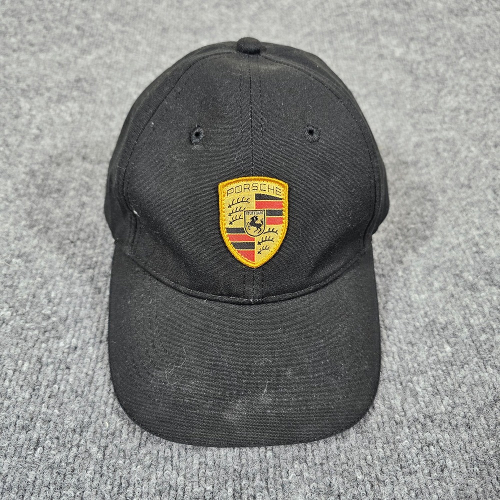 Used Porsche Driver's Selection Baseball Cap Crest Black RN 95796 CA 34175 Logo
